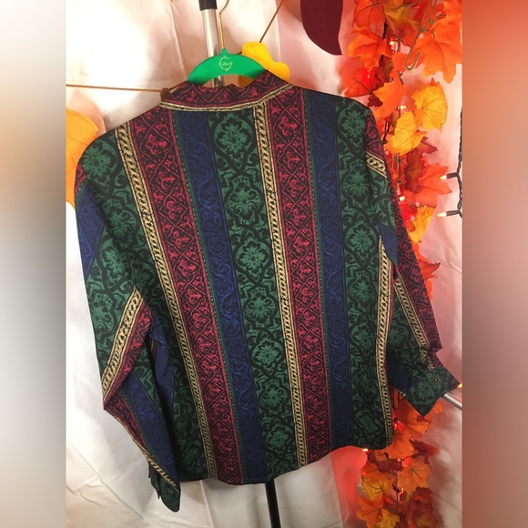 BonWorth | Women’s Multicolored Paisley Print Button Down Blouse Top - Picture 10 of 11